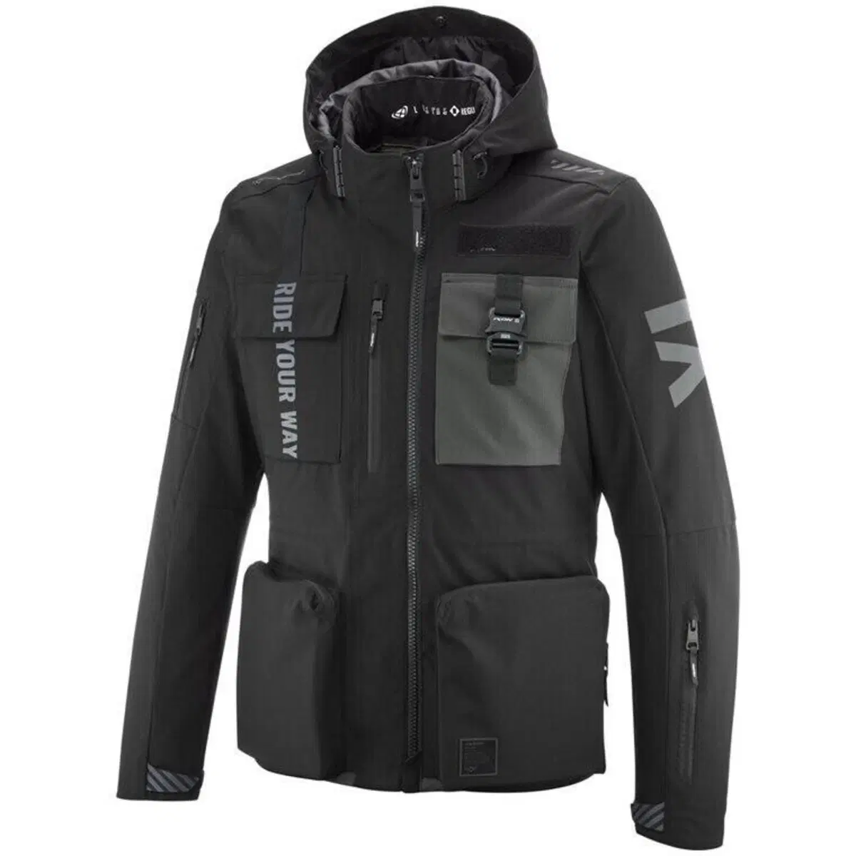 Giacca Moto Donna Ixon Darkrise Nero Antracite