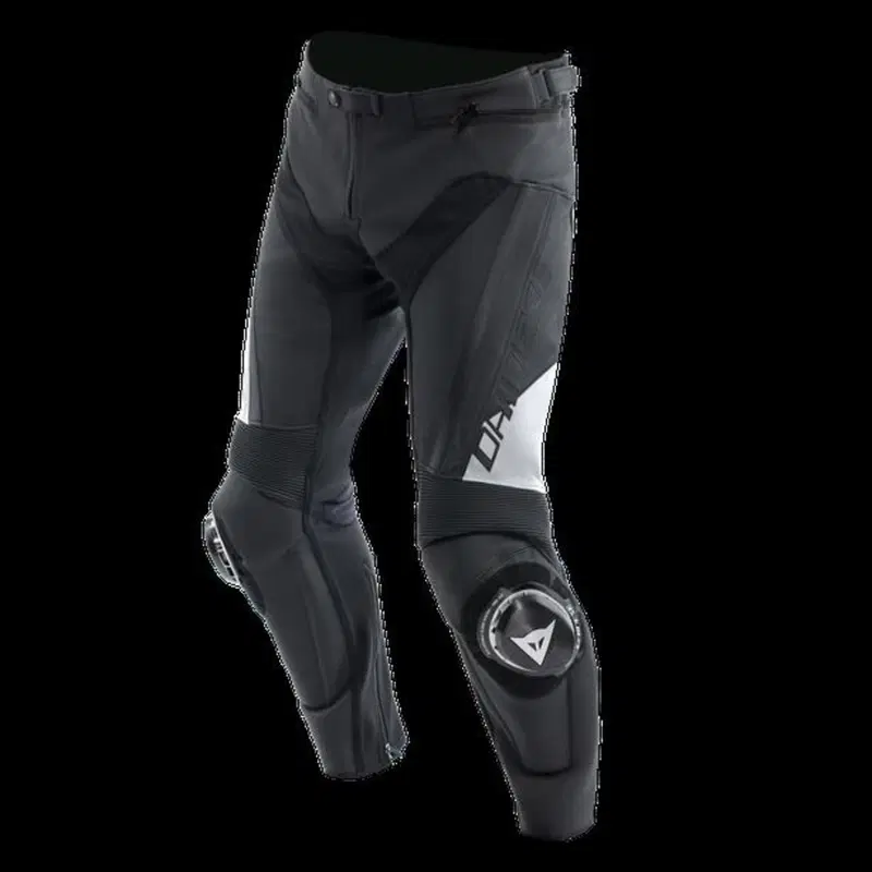 Pantaloni moto pelle Dainese DELTA 4 Nero Bianco