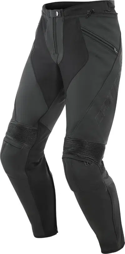 Pantaloni moto pelle Dainese PONY 3 Nero opaco