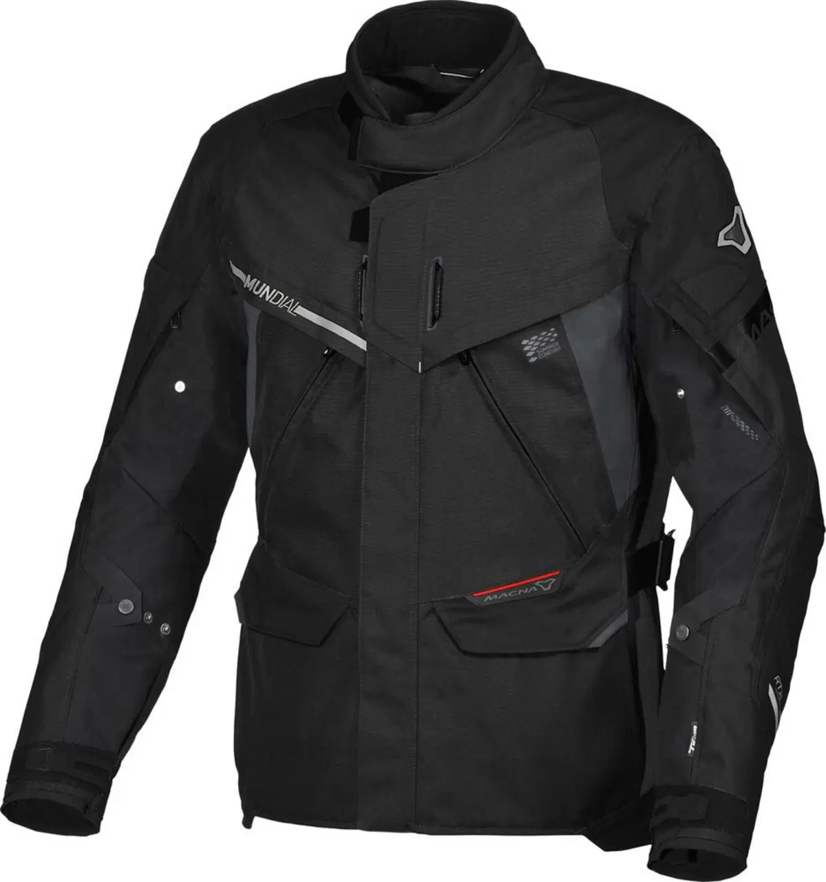 Giacca moto touring Macna Mundial Nero