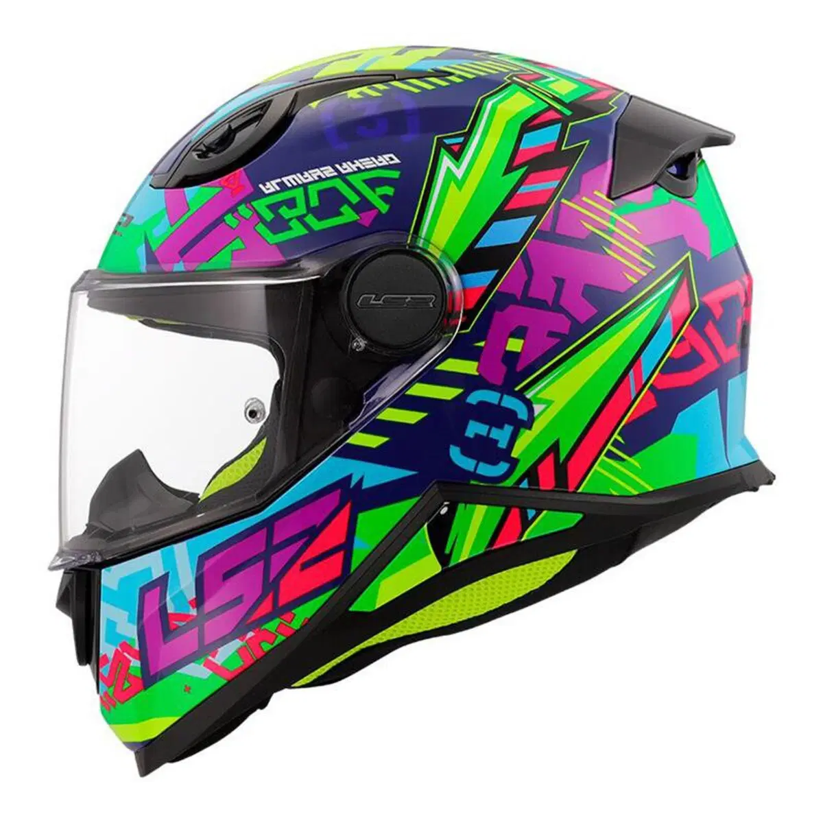 Casco Integrale Bambino LS2 OF812 Blu Verde