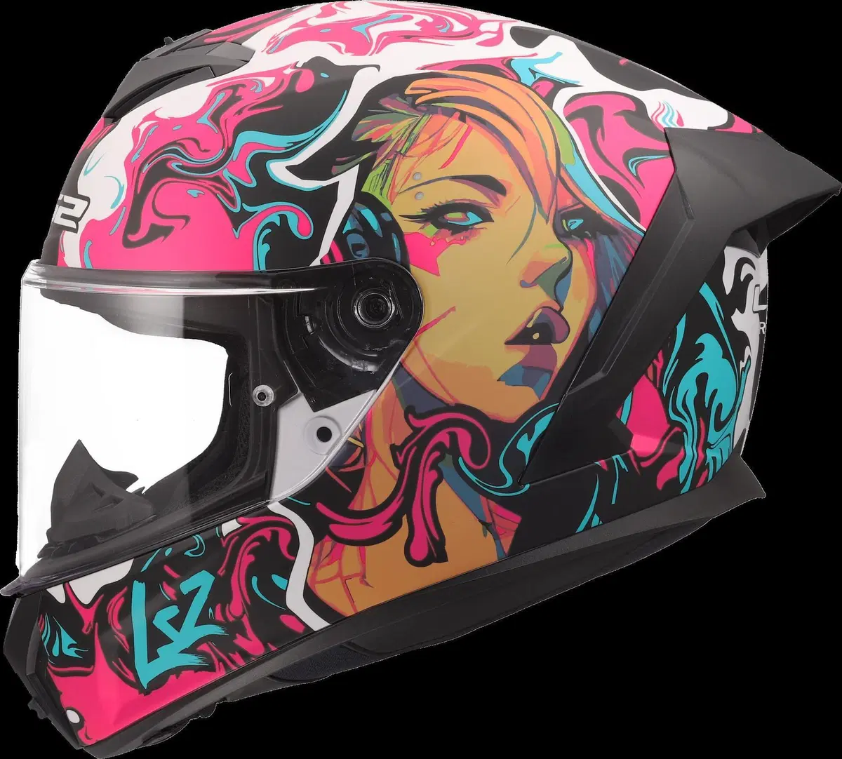 Casco Integrale LS2 FF820 Rapid III Cyberg Rosa Op
