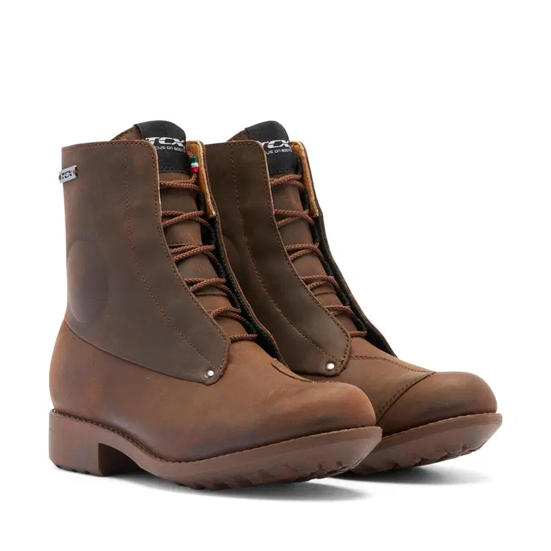 Stivali moto donna pelle TCX BLEND 2 WP WMN Marron 