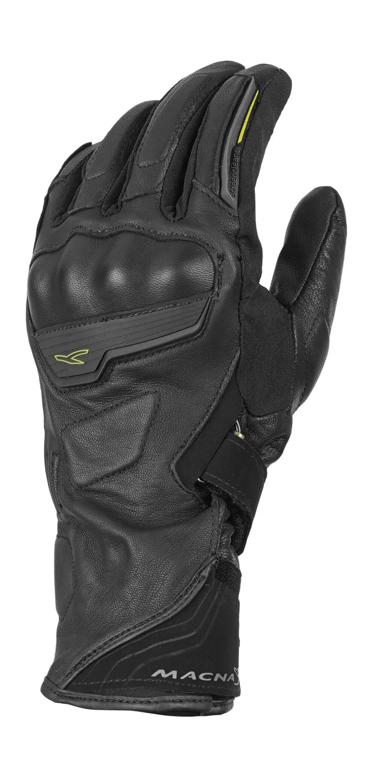 Guanti moto pelle estivi Macna Solid OutDry WP ner
