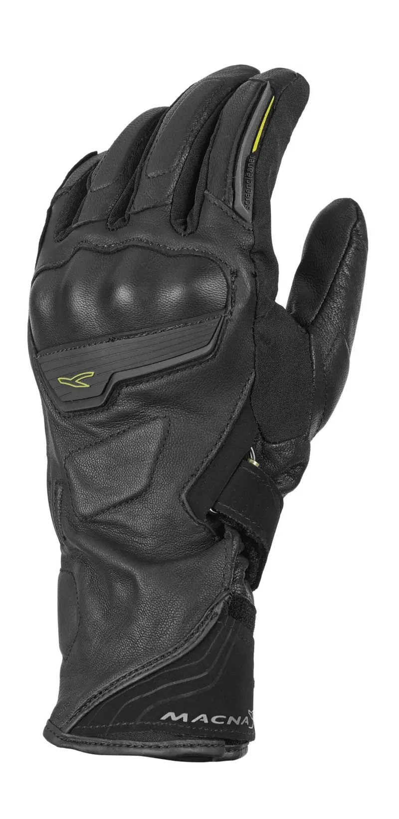 Guanti moto pelle estivi Macna Solid OutDry WP ner
