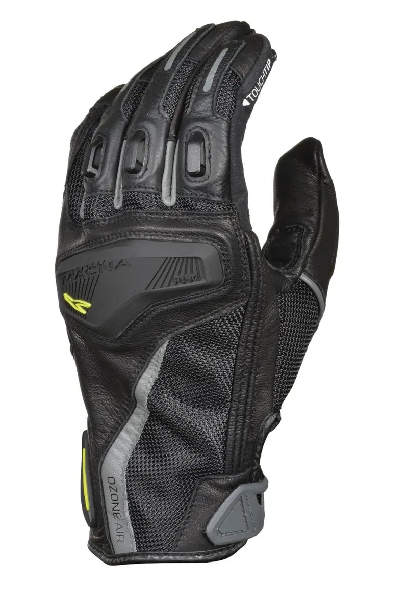 Guanti moto in pelle estivi Macna Ozone nero