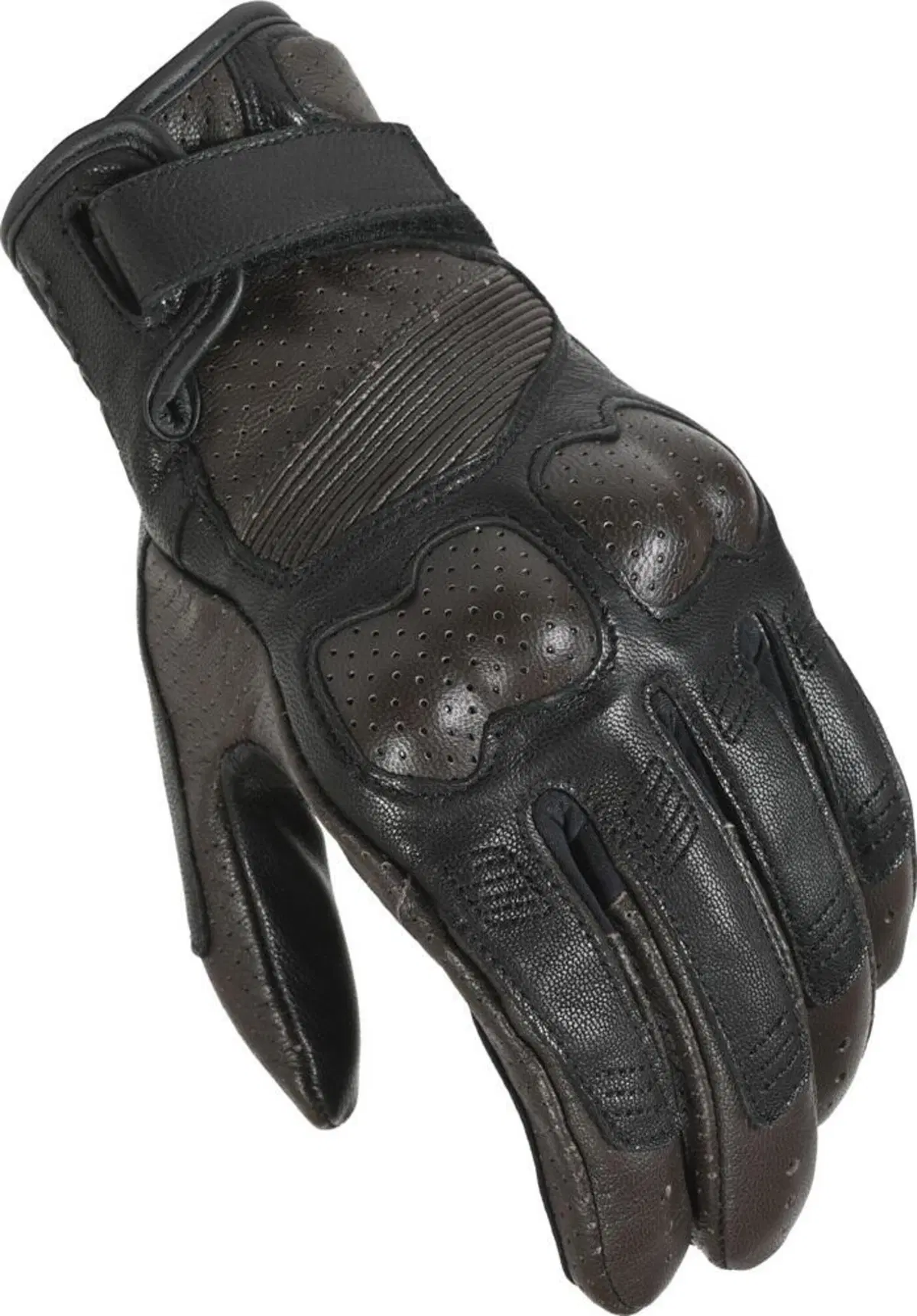 Guanti moto pelle estivi Macna Bold Nero Brown