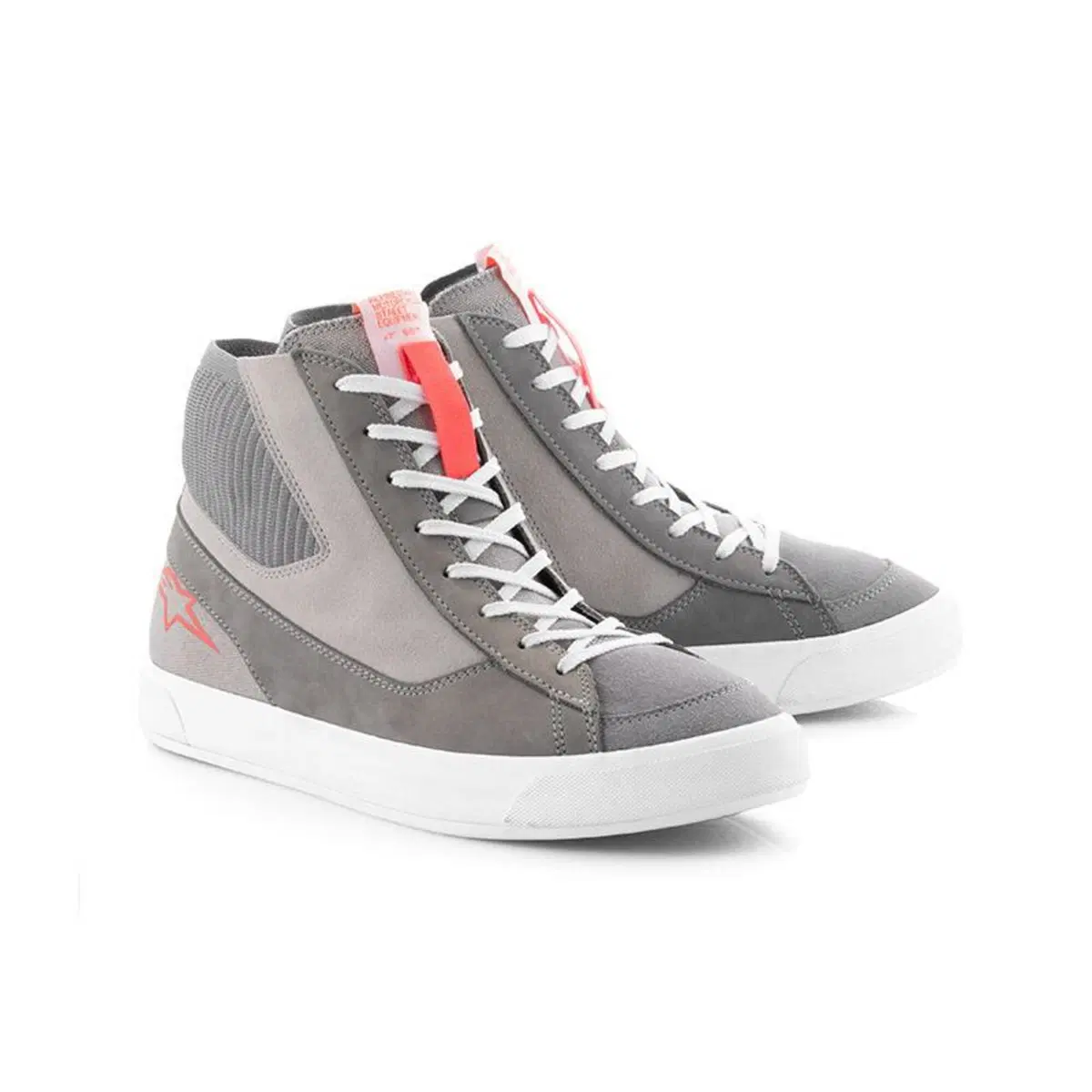 Scarpe Moto Alpinestars Stated Grigio Rosso Fluo