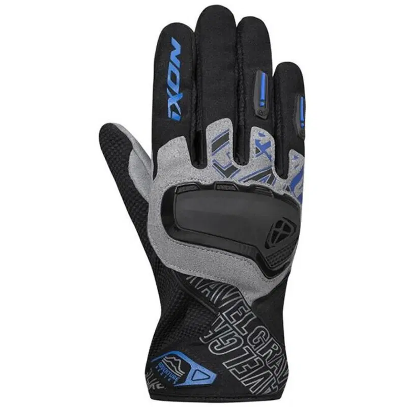 Guanti moto estivi Ixon GRAVEL Nero Grigio Blu