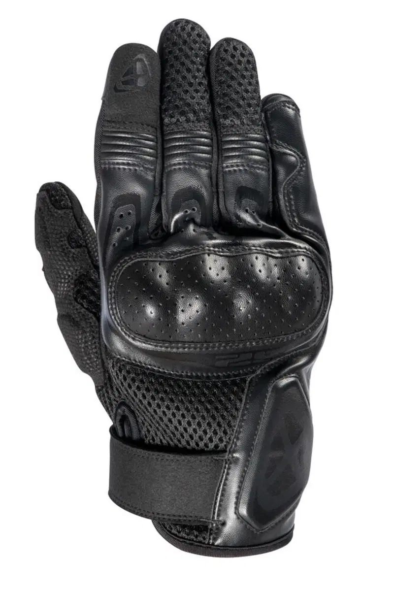 Guanti moto pelle e tessuto estivi Ixon RS2 Nero