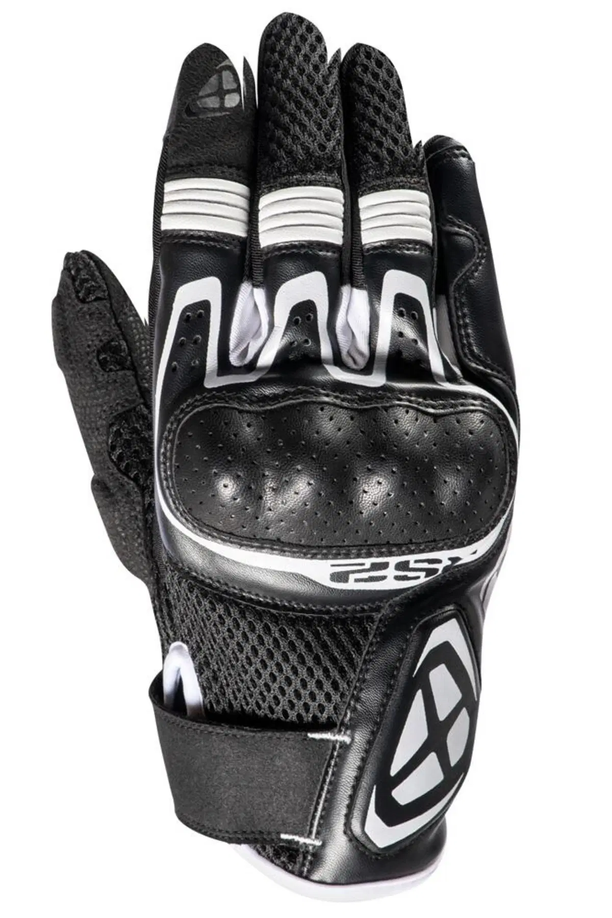 Guanti moto pelle e tessuto estivi Ixon RS2 Nero B