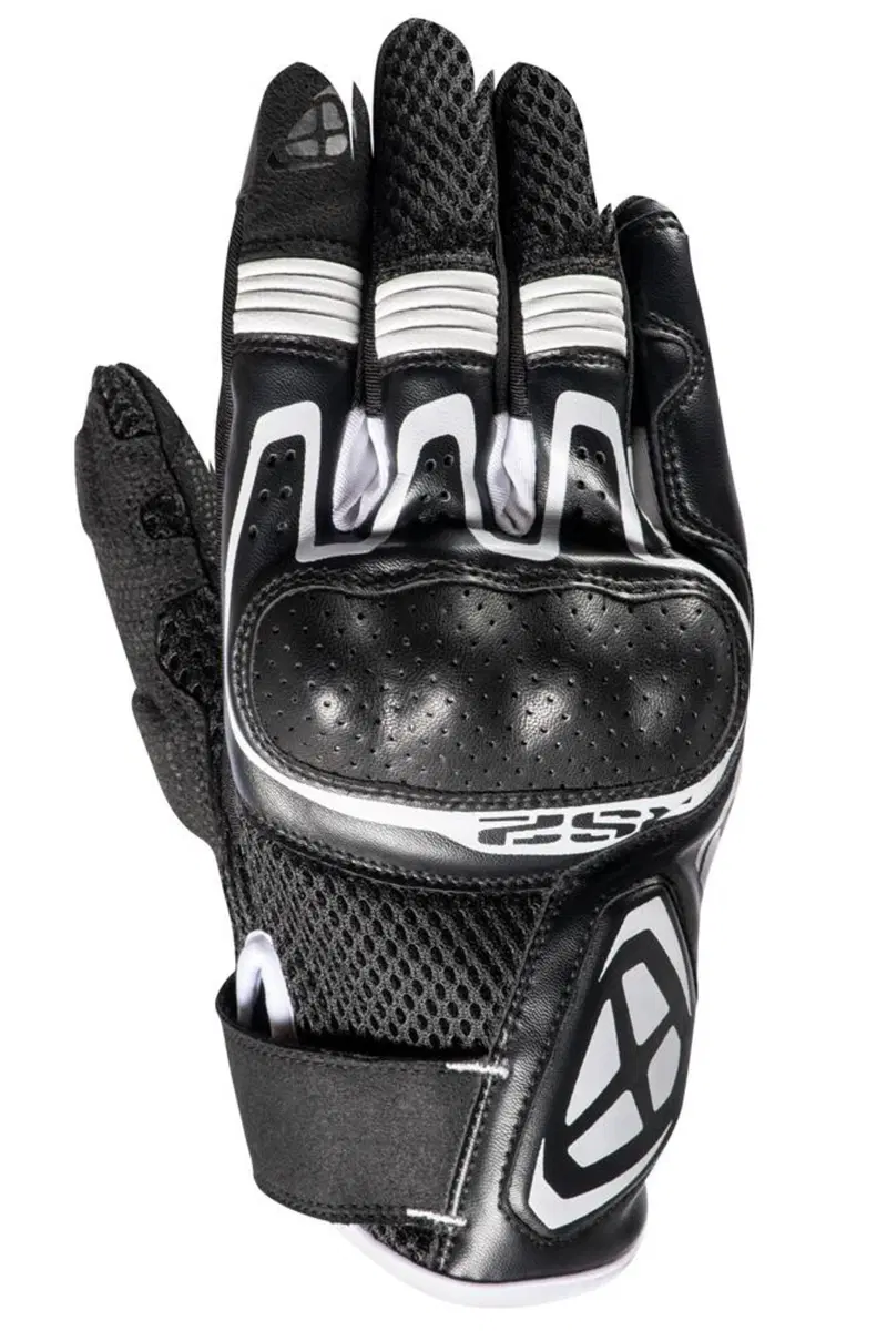 Guanti moto pelle e tessuto estivi Ixon RS2 Nero B