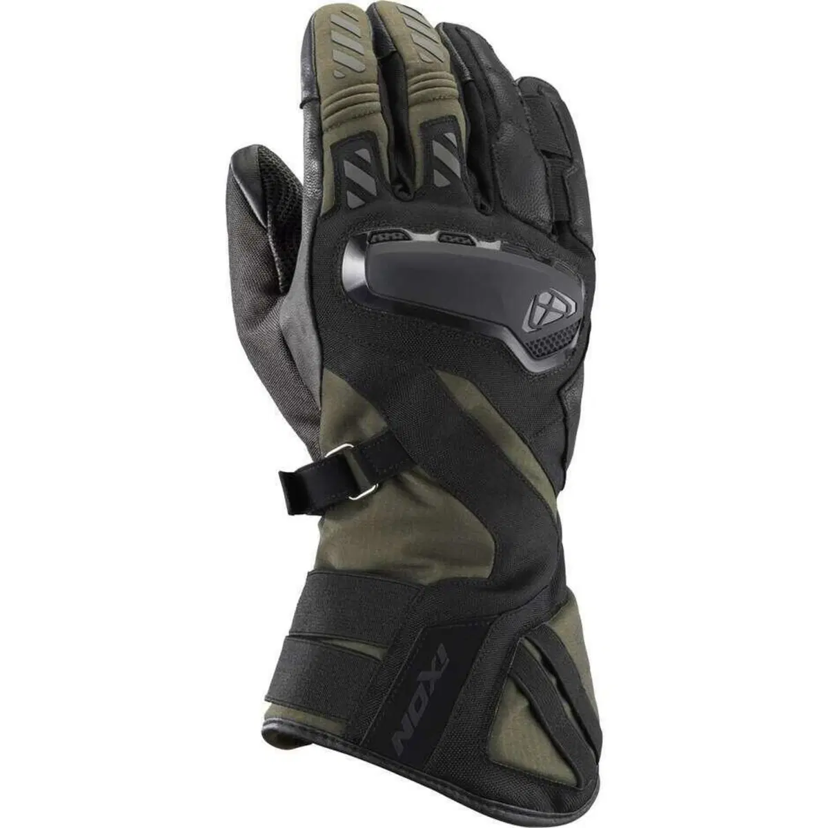 Guanti Moto Ixon MS Drakkar Nero Kaki