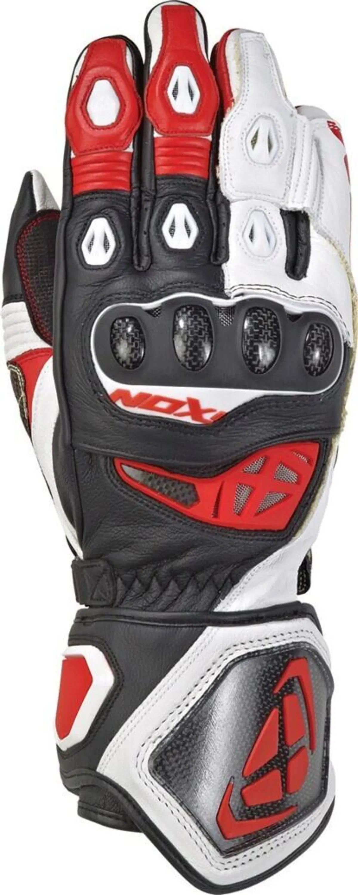Guanti moto pelle Ixon RS GENIUS REPLICA Nero Bian