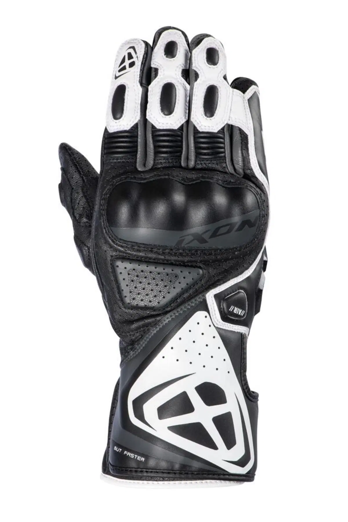 Guanti moto pelle estivi Ixon GP5 AIR Nero Bianco