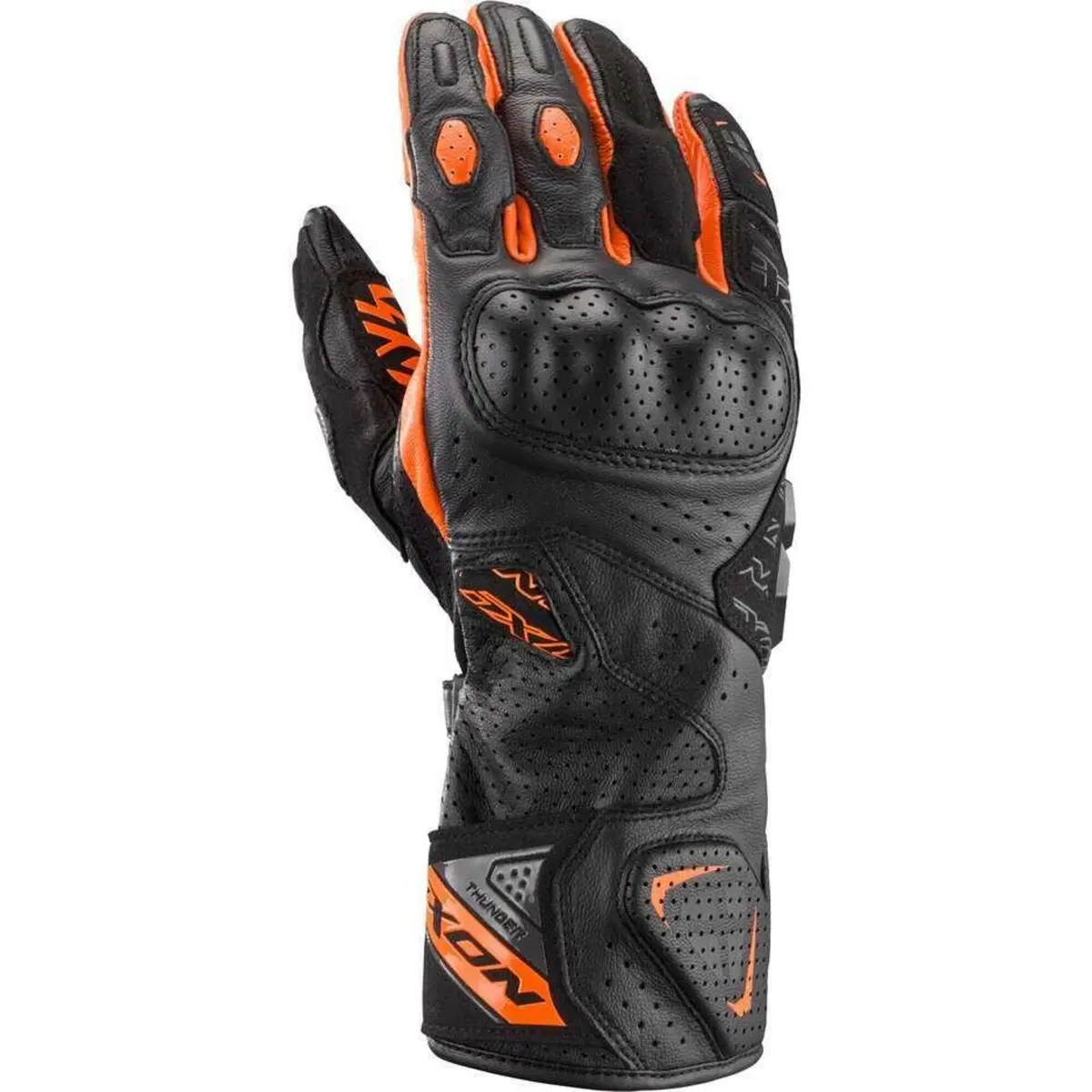 Guanti Moto Pelle Racing Ixon Thunder Air Nero Ant
