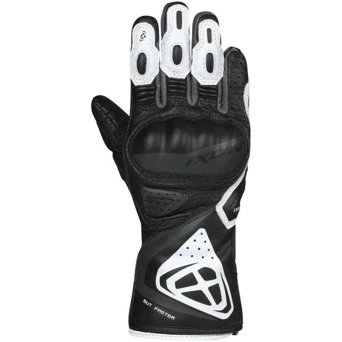 Guanti moto bambino pelle Ixon GP5 AIR JR Nero Bia