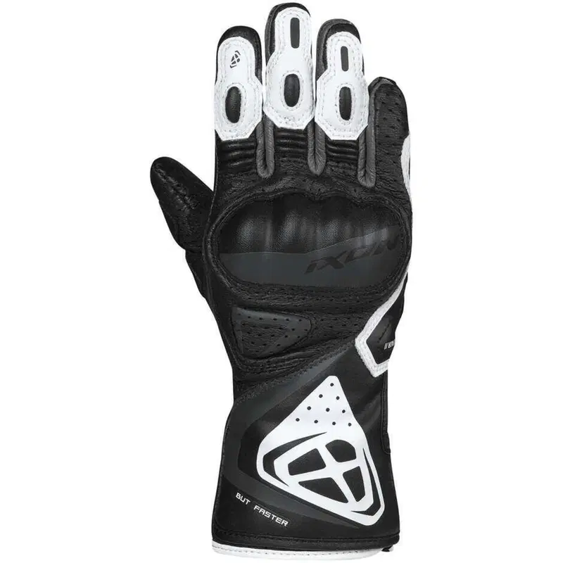 Guanti moto bambino pelle Ixon GP5 AIR JR Nero Bia
