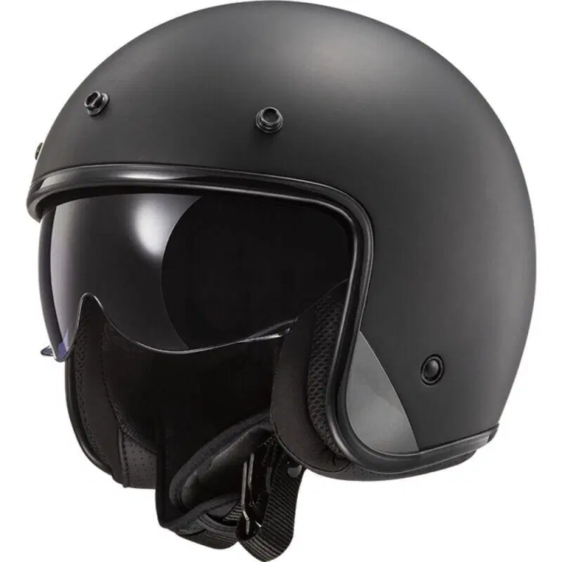Casco Jet LS2 OF601 Bob 2 Solid nero opaco