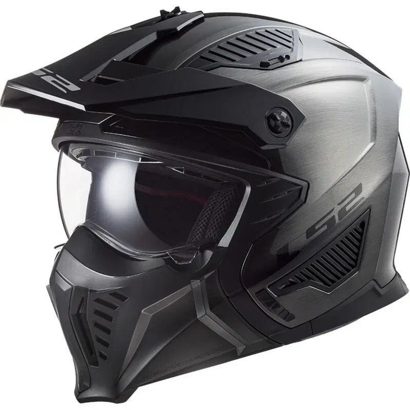 Casco modulare LS2 OF606 DRIFTER Jeans Titanio ECE