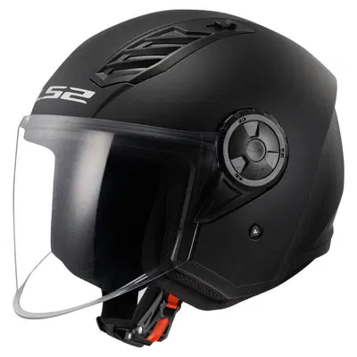 Casco Jet LS2 OF616 Airflow 2 Solid nero opaco
