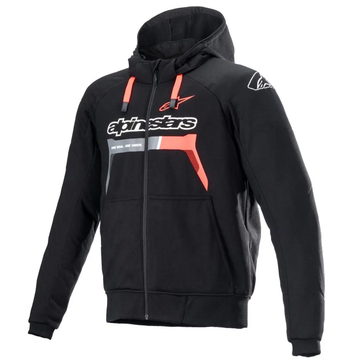 Felpa moto Alpinestars CHROME IGNITION Nero Rosso