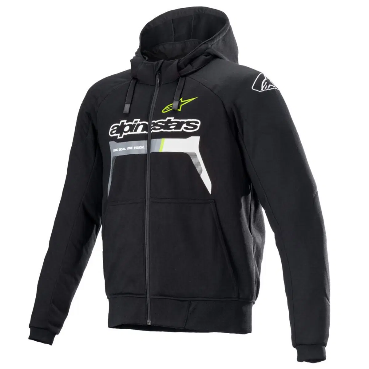 Felpa moto Alpinestars CHROME IGNITION Nero Giallo