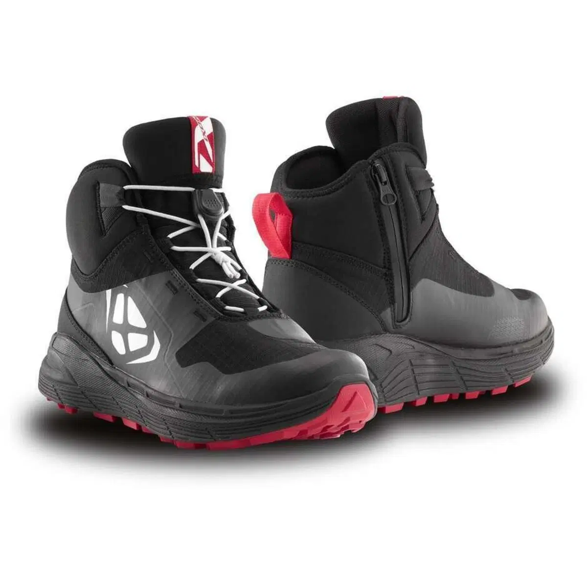 Scarpe Moto Ixon Snake WP Nero Bianco Rosso