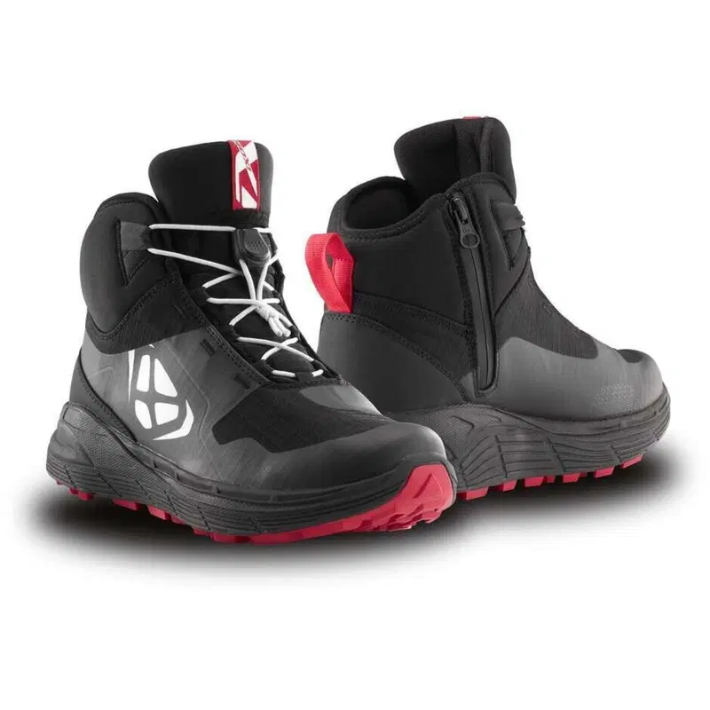Scarpe Moto Ixon Snake WP Nero Bianco Rosso