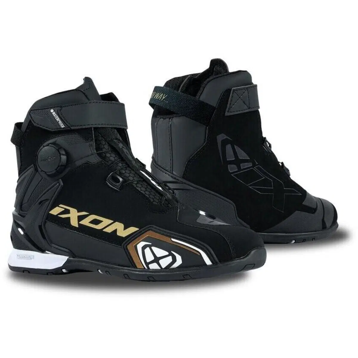 Scarpe moto donna Ixon BULL 2 WP LADY Nero Bianco
