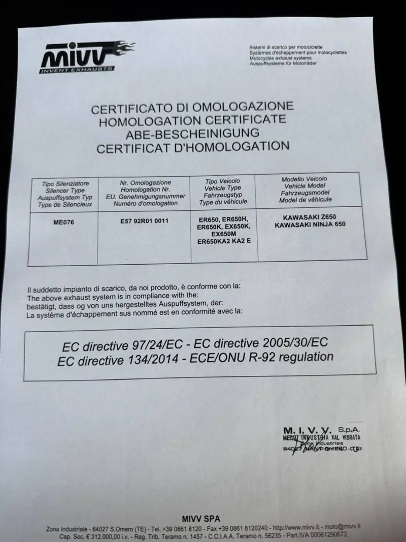 Scarico completo Mivv per Kawasaki Z650 2017 -23 (15)