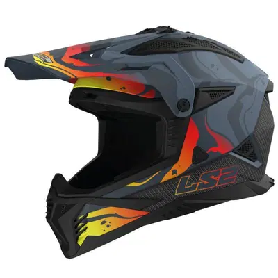casco offroad LS2 MX708 Fast 2 grigio