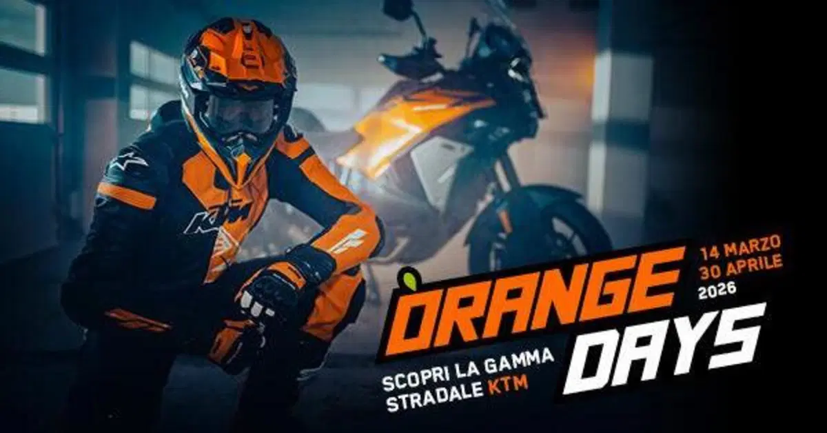 Orange Days 2026: test ride e novit&agrave; KTM negli showroom