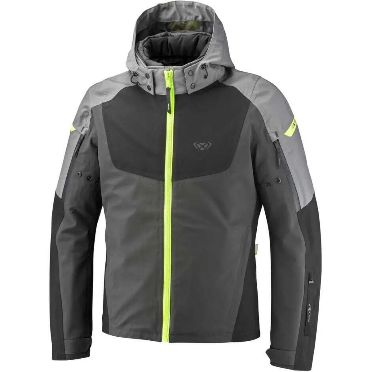 Giacca Moto Ixon Burning Grigio Nero Giallo