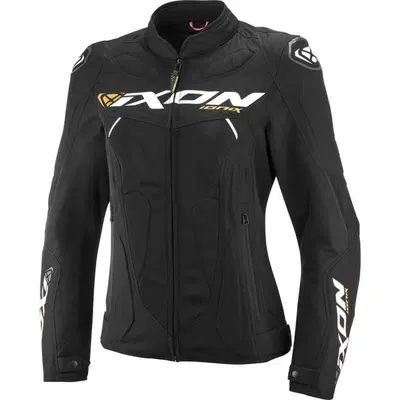 Giacca Moto Donna Estiva Ixon Ionix Lady Nero Bian