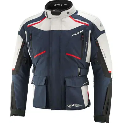 Giacca Moto Ixon Midgard C-Size Grege Navy Nero