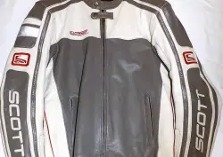 Giacca moto in pelle Scott