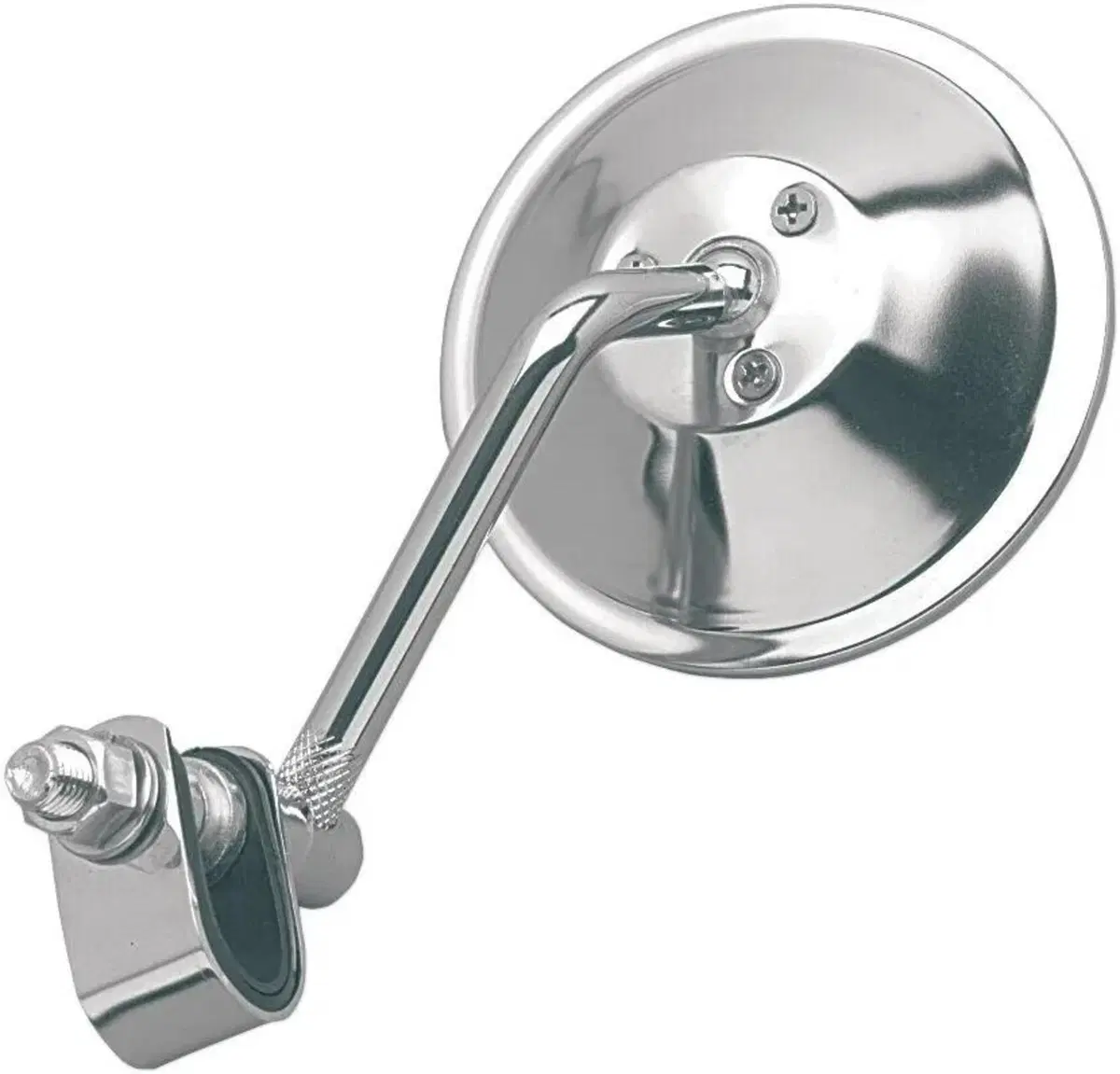Specchietto rotondo 4'' universale con clamp crom 