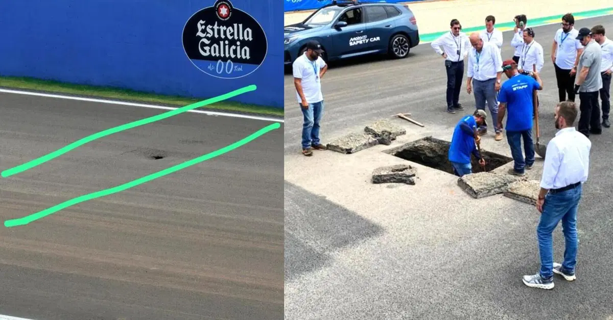 MotoGP 2026. GP del Brasile. All'improvviso un buco nell'asfalto della pista di Goiania: Sprint posticipata