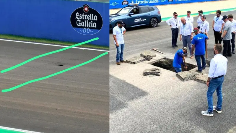 MotoGP 2026. GP del Brasile. All'improvviso un buco nell'asfalto della pista di Goiania: Sprint posticipata