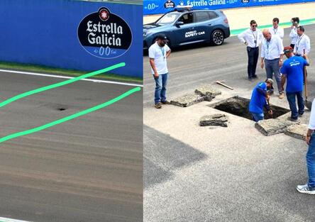 All'improvviso un buco nell'asfalto della pista di Goiania: Sprint posticipata alle 20,20