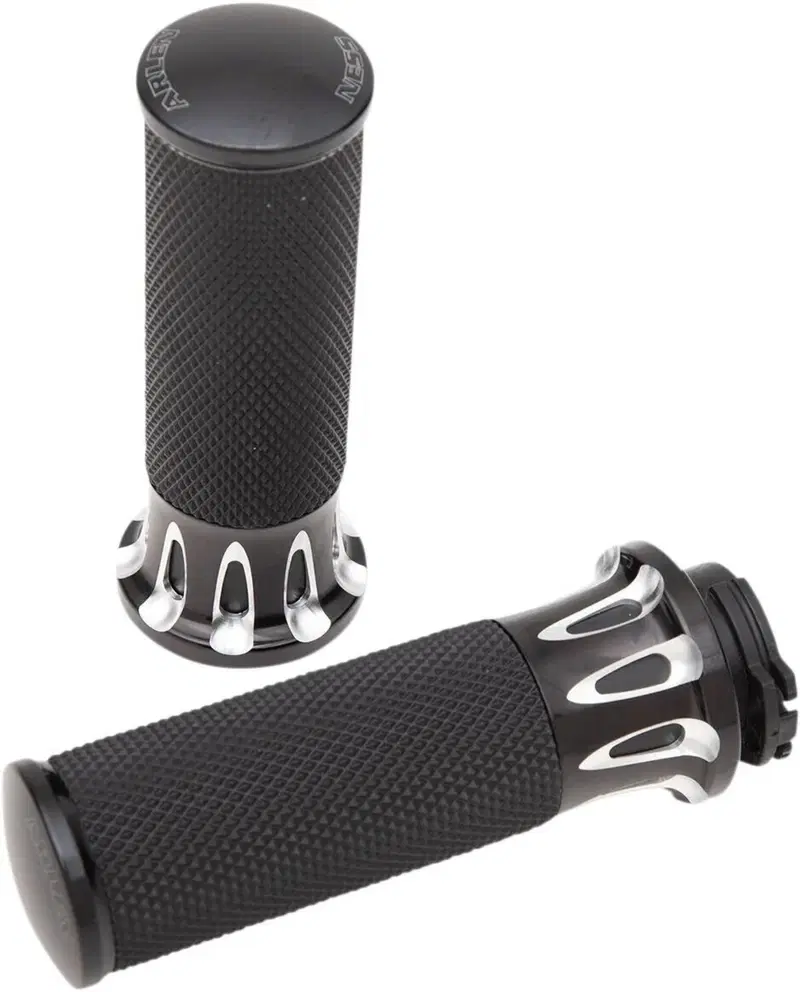 Manopole Arlen Ness Fusion Deep Cut nere per accel