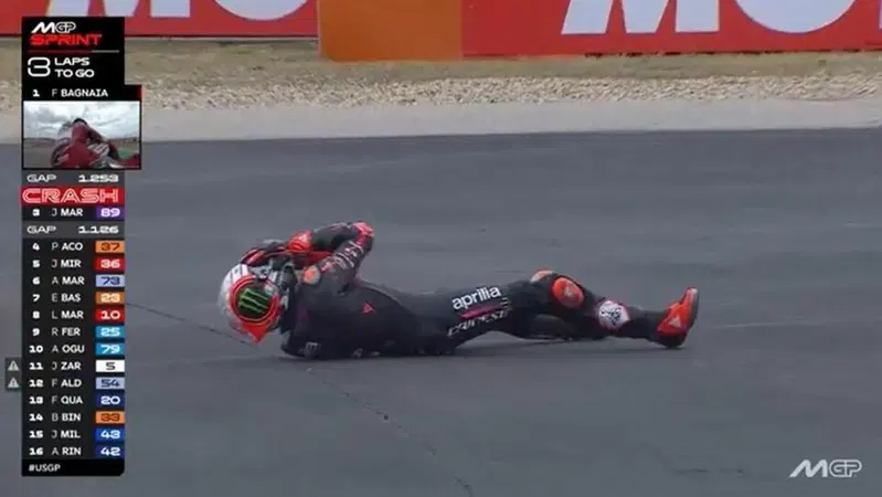 MotoGP 2026. GP delle Americhe. Marco Bezzecchi ammette lo sbaglio: "Ho esagerato in staccata, dovevo essere pi&ugrave; paziente. Ma domani ci rifaremo"