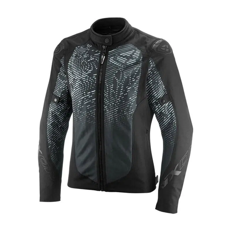 Giacca Moto Donna Estiva Ixon Artemis Nero Bianco