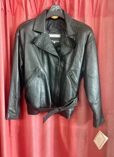 Giacca Pelle PITTI "Chiodo" - Taglia L - Nuova con