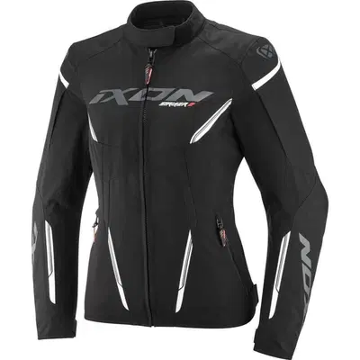 Giacca Moto Donna Ixon Striker 2 Lady Nero Bianco