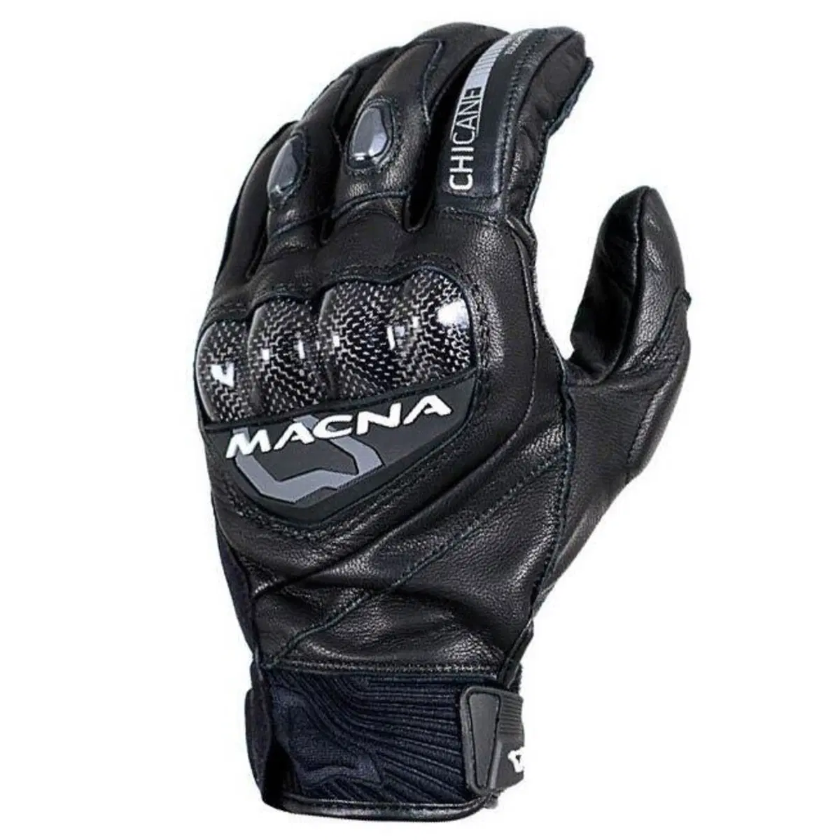 Guanti moto pelle estivi Macna Chicane Nero