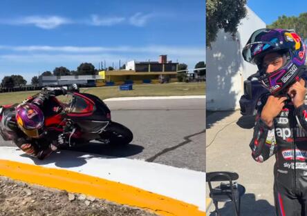 Jorge Martín si allena sulla sua Aprilia RS 660. Messaggio per Aleix Espargaro: Love you, fratello! [VIDEO]