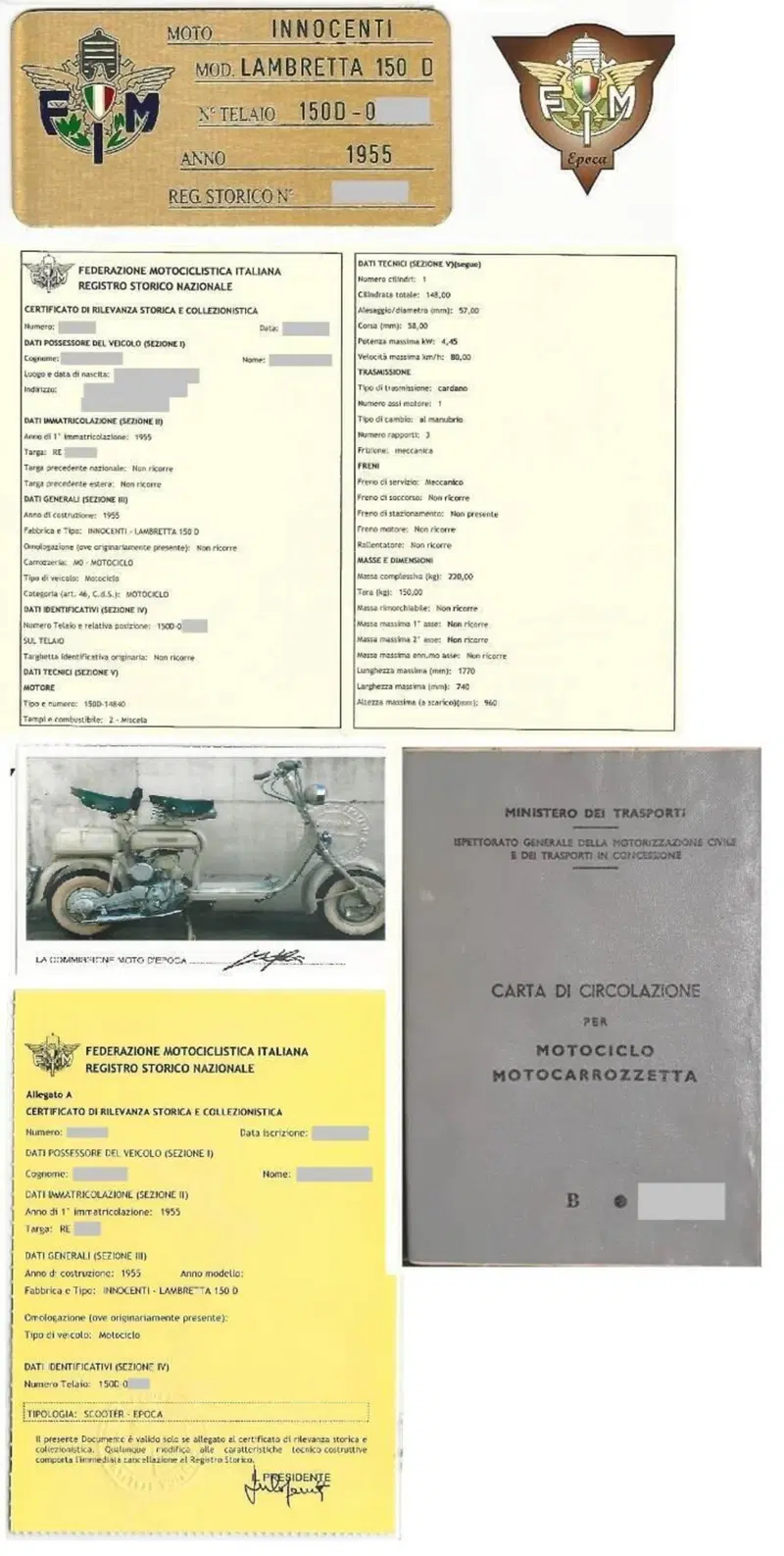Innocenti Lambretta 150D Targa Oro FMI (20)