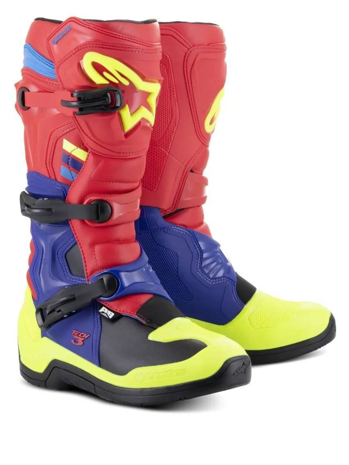 Alpinestars Tech 3 Rosso/Blu/Giallo Fluo Tg 44.5 (2)